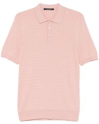 Tagliatore - Cable-Knit Polo Shirt - Lyst