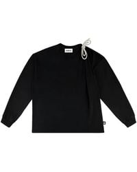 Area - Crystal-Knot Cut-Out T-Shirt - Lyst