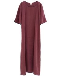 Baserange - Robe Mi-Longue Rene À Manches Évasées Et Finitions Contrastantes - Lyst