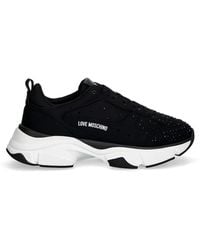 Love Moschino - Stud-Embellished Sneakers - Lyst