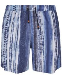 ESCAPISTA - Tie-Dye Drawstring Swim Shorts - Lyst
