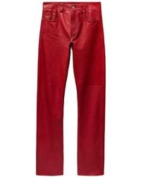 Versace - Leather Pants - Lyst