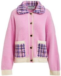 Essentiel Antwerp - Tweed-Collar Patch-Pocket Cardigan - Lyst