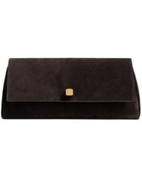 KHAITE - Audrey Suede Clutch Bag - Lyst