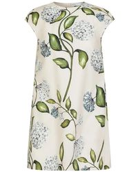Oscar de la Renta - Porcelain-Flower Mini Dress - Lyst
