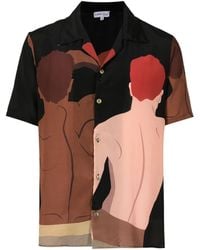 Amir Slama - Graphic-Print Short-Sleeved Shirt - Lyst