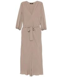 Seventy - V-Neck Belted Dress - Lyst