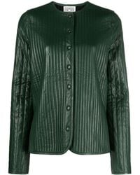 Totême - Linear-quilted Leather Jacket - Lyst