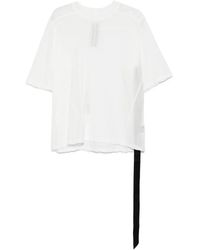 Rick Owens - Top de algodón orgánico con dobladillo asimétrico - Lyst