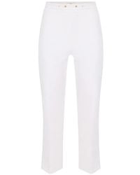 Elisabetta Franchi - Logo-Plaque Flared Trousers - Lyst