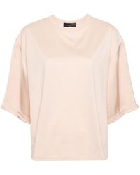 Fabiana Filippi - Satin-detailed Cotton T-shirt - Lyst