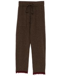 Uma Wang - Drawstring Frayed-Hem Trousers - Lyst