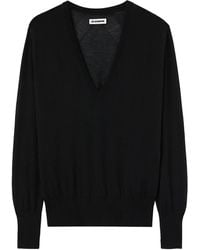 Jil Sander - V-Neck Cashmere Top - Lyst
