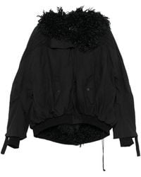 Yehuafan - Shearling-Trim Hooded Coat - Lyst