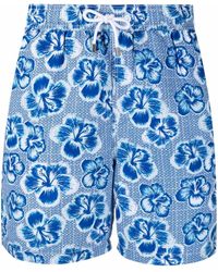 Hackett - Floral-print Drawstring-waist Swim Shorts - Lyst
