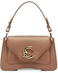 Coccinelle - C-Me Logo-Plaque Pebbled-Leather Tote Bag - Lyst