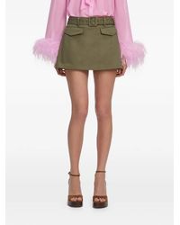 Self-Portrait - Belted Pocket-Detail Skirt - Lyst