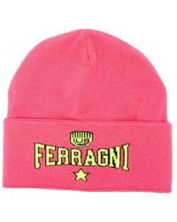 Chiara Ferragni - Intarsia-Knit Logo Beanie - Lyst