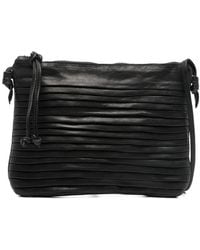 SOMMET - Sac À Bandoulière En Peau Lainée À Design Plissé - Lyst