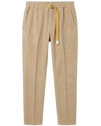 White Sand - Belted Corduroy Trousers - Lyst