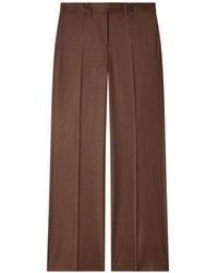Paul Smith - Wool-Cashmere Flannel Bootcut Trousers - Lyst
