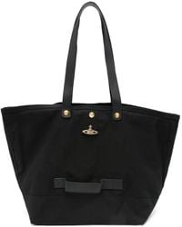 Vivienne Westwood - Orb-Plaque Cotton Tote Bag - Lyst