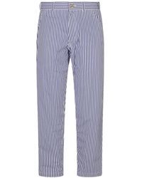Comme des Garçons - Striped Cotton Trousers - Lyst