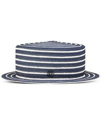 Maison Michel - Augusta Striped-Design Hat - Lyst