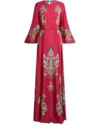 Etro - Long Silk Dress With Print - Lyst