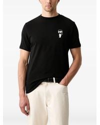KARL LAGERFELD - Logo-Print Crew-Neck T-Shirt - Lyst