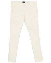 Dondup - Logo-Plaque Slim-Fit Trousers - Lyst