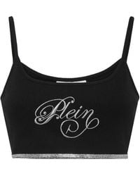 Philipp Plein - Mini Tank Top Elastic Strass Signature - Lyst