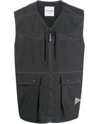 and wander - Gilet Met Contrasterend Stiksel - Lyst