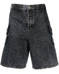 Balmain - Pantalones vaqueros cortos con efecto lavado - Lyst