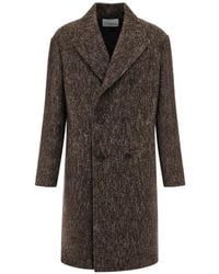 Paolo Pecora - Double-Breasted Tweed Coat - Lyst