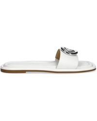 MICHAEL Michael Kors - Milan Logo-Plaque Flat Sandals - Lyst