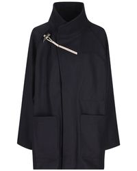 Cini - Abrigo Con Cuello Alto Y Botón De Trenca - Lyst
