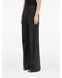 MM6 by Maison Margiela - Pinstripe Wool Wide-Leg Trousers - Lyst