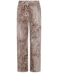 Blumarine - Gerade Jeans mit Leoparden-Print - Lyst