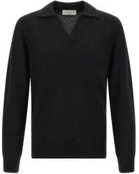 LARMERI STUDIO - Long-Sleeve Cashmere Polo Shirt - Lyst