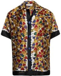 J.Logan Home - Sidney Silk Short-Sleeved Shirt - Lyst