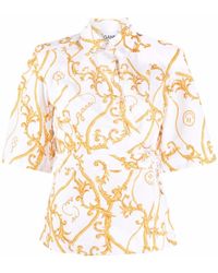 Ganni - Patterned Short-Sleeved Shirt - Lyst