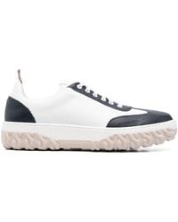 Thom Browne - Low Top Leather Sneakers - Lyst