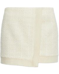 Balmain - Tweed Wrap Mini Skirt - Lyst