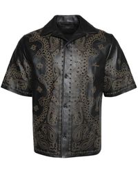 Amiri - Bandana-print Leather Shirt - Lyst