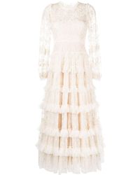Needle & Thread - Blossom Lace Tiered Gown - Lyst