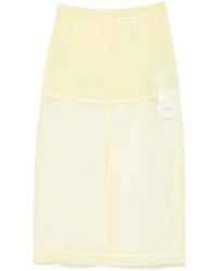 Frankie Shop - Sheer Panelled Midi Skirt - Lyst