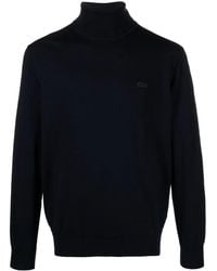 Lacoste - Pull En Laine À Patch Logo - Lyst