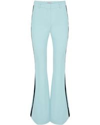 Nina Ricci - Velvet-Trim Flared Trousers - Lyst