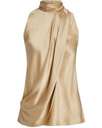 Ralph Lauren - Draped Bow-Detail Top - Lyst